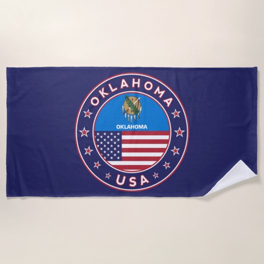 Serviette De Plage Oklahoma sticker, phone se marie (Devant)