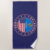Serviette De Plage Oklahoma sticker, phone se marie (Devant)