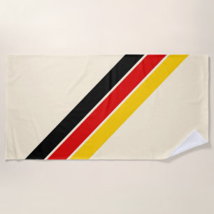 Serviette De Plage Old School Striped les années 70 80s Retro Racing 