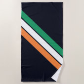 Serviette De Plage Old School Striped les années 70 80s Retro Racing  (Devant)