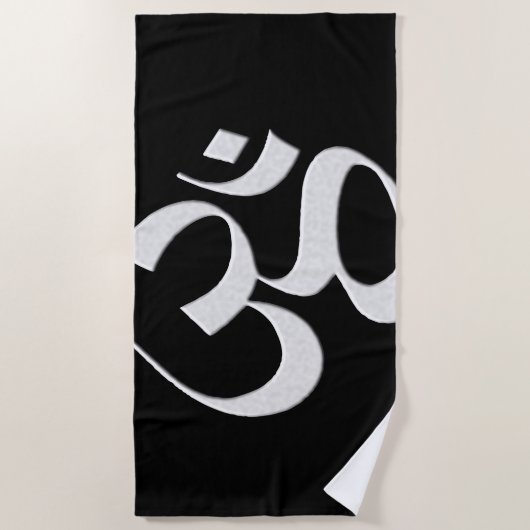 Serviette De Plage Om argenté (Devant)