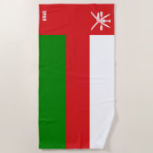 Serviette De Plage Oman Drapeau splendide patriotique (Devant)
