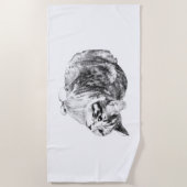 Serviette De Plage Ombrage minimal, Pain de Snowbird (Devant)