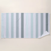 Serviette De Plage Ombre des rayures de menthe (Devant)
