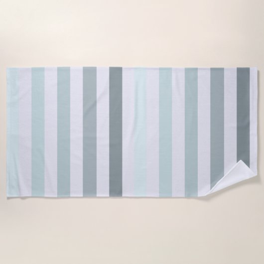 Serviette De Plage Ombre des rayures de menthe (Devant)