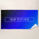 Serviette De Plage Ombre moderne Bleu Clair et Violet (Devant)