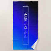 Serviette De Plage Ombre moderne Bleu Clair et Violet (Devant)