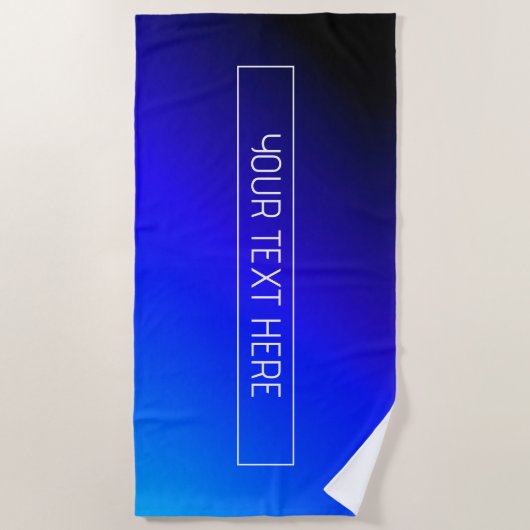 Serviette De Plage Ombre moderne Bleu Clair et Violet (Devant)