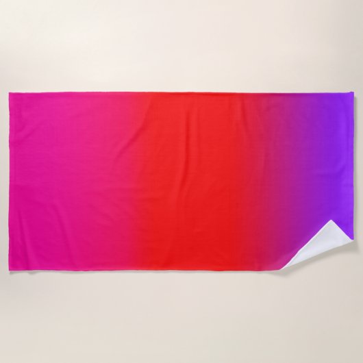 Serviette De Plage Ombre rouge violet magenta Festive (Devant)