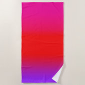 Serviette De Plage Ombre rouge violet magenta Festive (Devant)