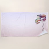 Serviette De Plage Ombre Unicorne magique violet (Devant)