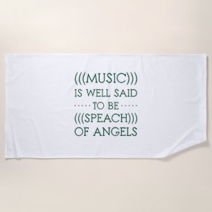 Serviette De Plage On Dit Que La Musique Est D'Angles