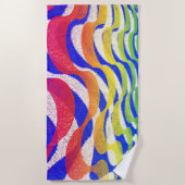 Serviette De Plage Ondes colorées (Devant)