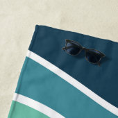 Serviette De Plage Ondes océaniques colorées (En situation)