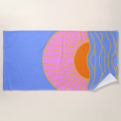 Serviette De Plage Ondes océaniques Sunrise (Devant)
