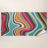 Serviette De Plage ondes rétro MANA (Devant)