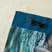 Serviette De Plage Ooh Goody Lunchtime Sea Otter Peinture (En situation)