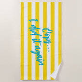 Serviette De Plage Oops I Did It Again Cute Cabana Stripe Pool Party (Devant)