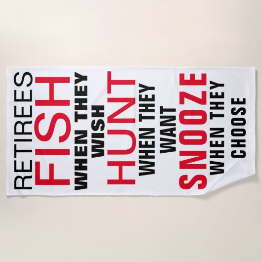 Serviette De Plage options de retraite (Devant)