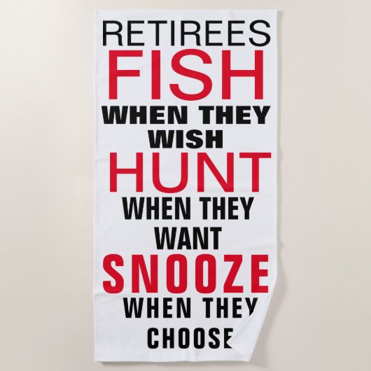 Serviette De Plage options de retraite (Devant)