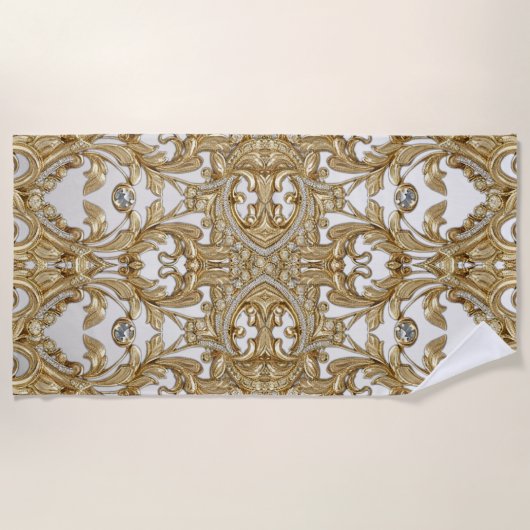 Serviette de plage or décorative (Devant)