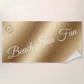 Serviette De Plage Or moderne (Devant)