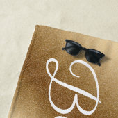 Serviette De Plage Or moderne (En situation)