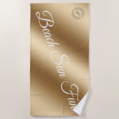 Serviette De Plage Or moderne (Devant)