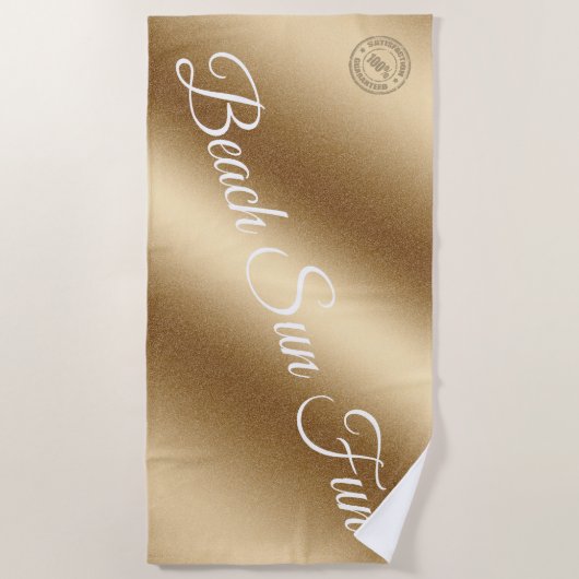 Serviette De Plage Or moderne (Devant)