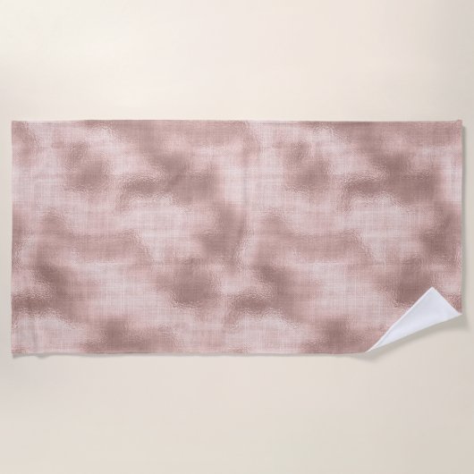 Serviette De Plage Or Rose rose (Devant)