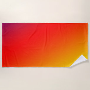 Serviette De Plage Orange Beach Chaud Couleur Soleil Gradient 