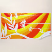 Serviette De Plage Orange et blanc (Devant)