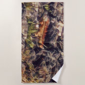 Serviette De Plage Orange Guana Art (Devant)