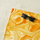 Serviette De Plage Orange NOM Abstrait Moderne Surfer Océan Eau (En situation)