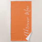 Serviette De Plage Orange Peel Simplement Personnalisé (Devant)
