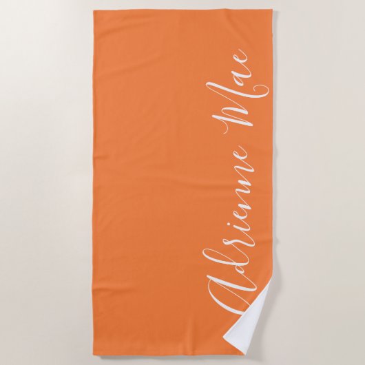 Serviette De Plage Orange Peel Simplement Personnalisé (Devant)