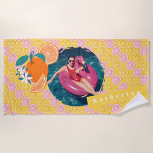 Serviette De Plage Orange Summer Mustard