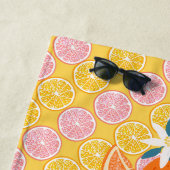 Serviette De Plage Orange Summer Mustard (En situation)