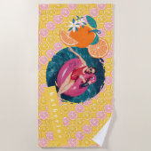 Serviette De Plage Orange Summer Mustard (Devant)