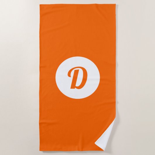 Serviette de plage orange vif (Devant)