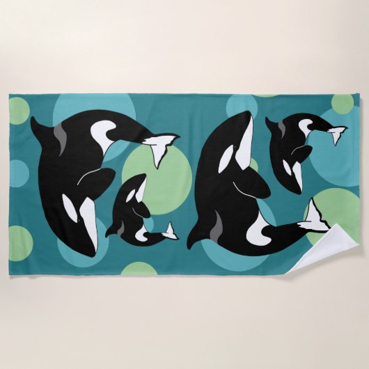 Serviette De Plage Orca Killer Whale (Devant)