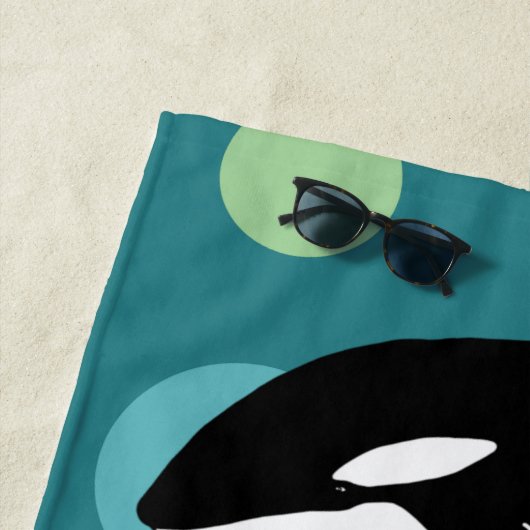 Serviette De Plage Orca Killer Whale (En situation)