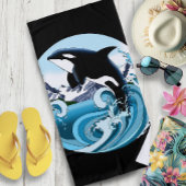 Serviette De Plage Orca Killer Whale Blue Ocean