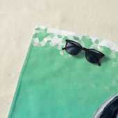 Serviette De Plage Orca Whale cristal Turquoise (En situation)