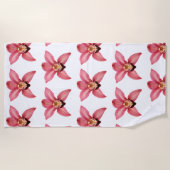 Serviette De Plage Orchidées (Devant)