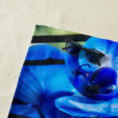Serviette De Plage Orchidées bleues (En situation)