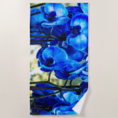Serviette De Plage Orchidées bleues (Devant)