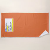 Serviette De Plage Ordonnance personnalisée Alcool humoristique (Devant)