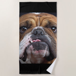 Serviette De Plage Oreillers à lancer de Bulldog anglais