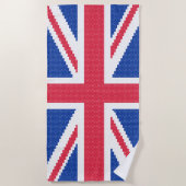 Serviette De Plage Original cross-stitch design Union Jack (Devant)